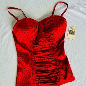 GUESS corset red top